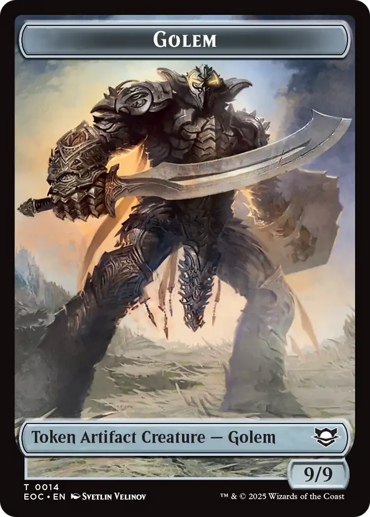 Golem (0012) // Golem (0014) Double-Sided Token [Edge of Eternities Tokens] - Image 2