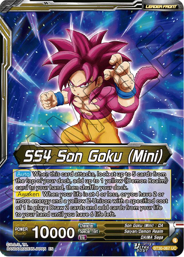 SS4 Son Goku (Mini) // SS4 Son Goku, Apex Evolution (SLR) (BT30-067) [Three Glorious Fighters] - Image 2